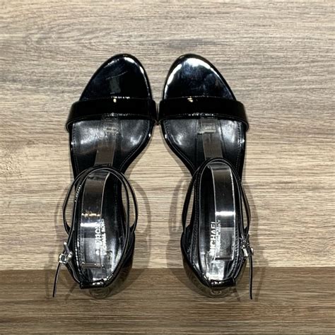 michael michael kors footwear ava strappy patent leather heel|MICHAEL Michael Kors Ava Black Patent Leather Strappy Heel .